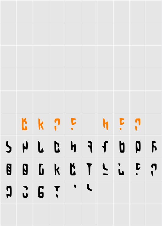 Martian Hull Markings Character Map
