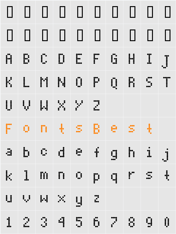 Dot Matrix Character Map