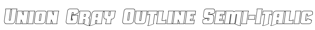 Union Gray Outline Semi-Italic