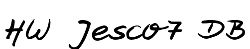 HW Jesco7 DB Font Image