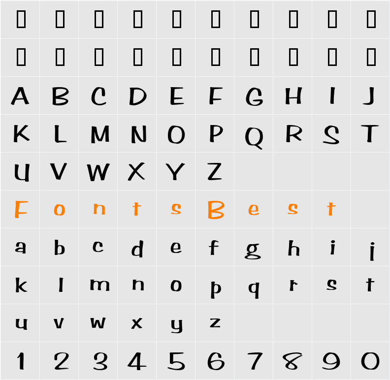 StimpsonExtended Character Map