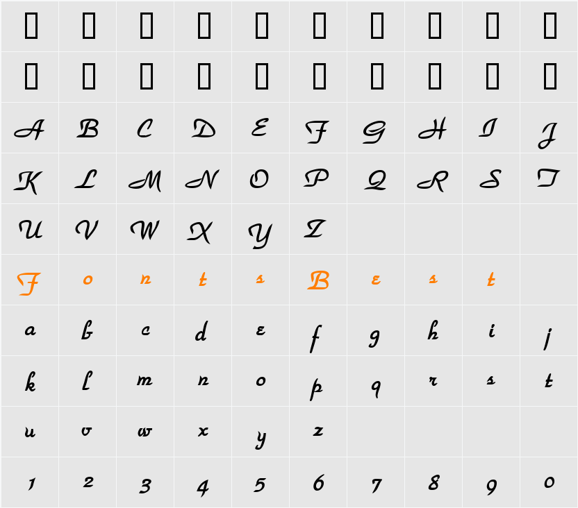 UpscaleScriptSSi Character Map