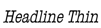 Headline Thin Font Image