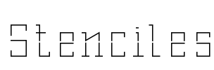 Stenciles Font Image