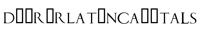DuererLatinCapitals Font Image