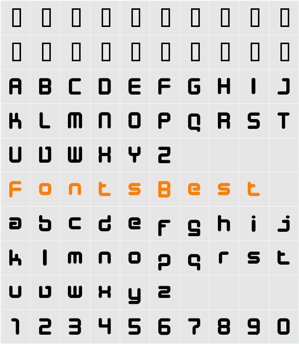 Designer Block Character Map