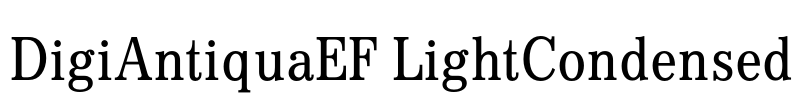 DigiAntiquaEF LightCondensed Font Image