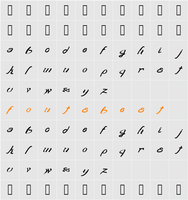transient2 Character Map