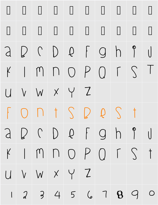 BlackberryBlues Character Map