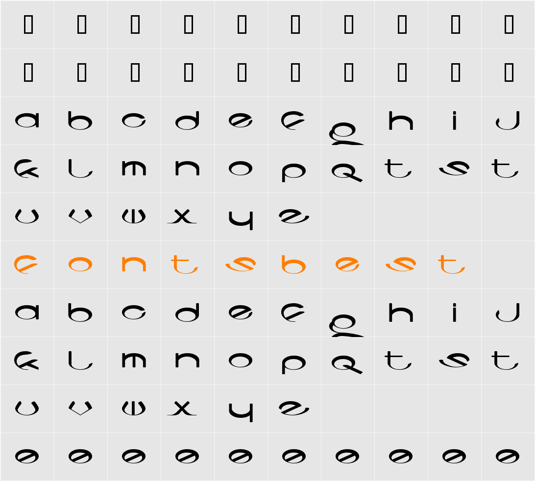 Codeca Character Map