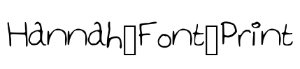 Hannah_Font_Print Font Image