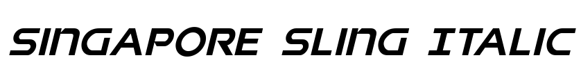 Singapore Sling Italic Font Image