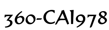 360-CAI978 Font Image