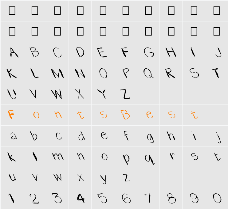 FZ HAND 1 MANGLED LEFTY Character Map