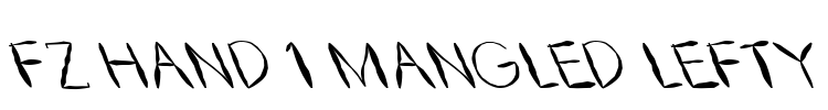FZ HAND 1 MANGLED LEFTY Font Image