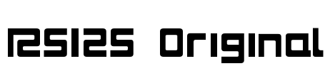 RS125 Original Font Image