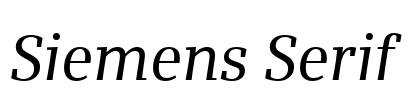 Siemens Serif Font Image