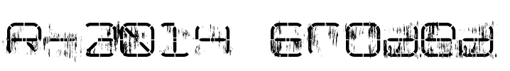 R-2014 Eroded Font Image