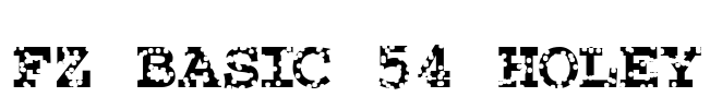 FZ BASIC 54 HOLEY Font Image