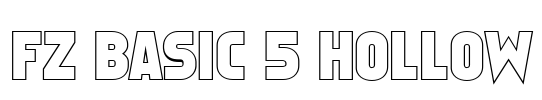 FZ BASIC 5 HOLLOW Font Image