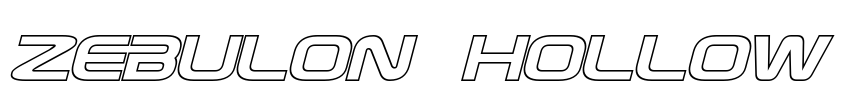 Zebulon Hollow Font Image