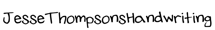 JesseThompsonsHandwriting Font Image