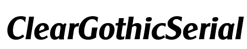 ClearGothicSerial Font Image