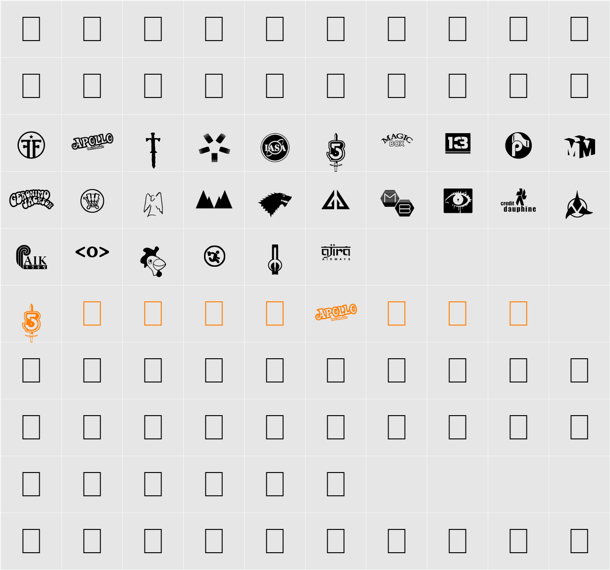 Logos I love Character Map