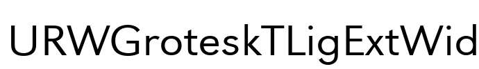 URWGroteskTLigExtWid Font Image