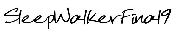 SleepWalkerFinal9 Font Image
