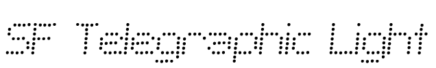 SF Telegraphic Light Font Image