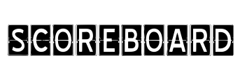 SCOREBOARD Font Image