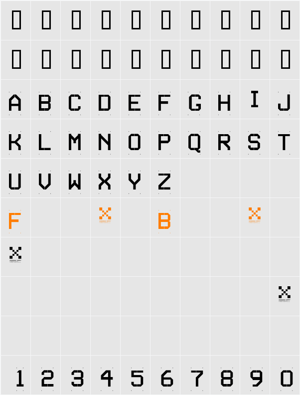 SERIESD Character Map