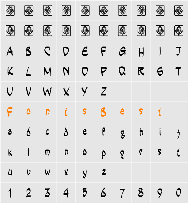 Oplo Sans Character Map