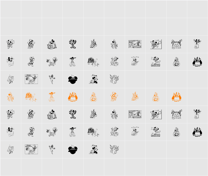 Disney Halloween Character Map
