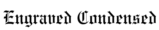 Engraved Condensed