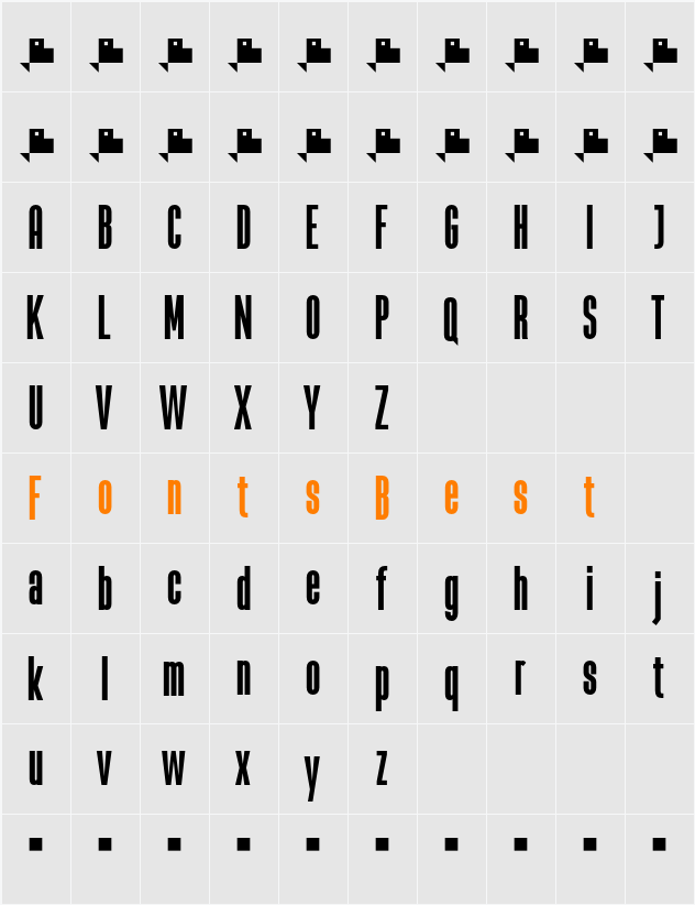 La Babaca Character Map