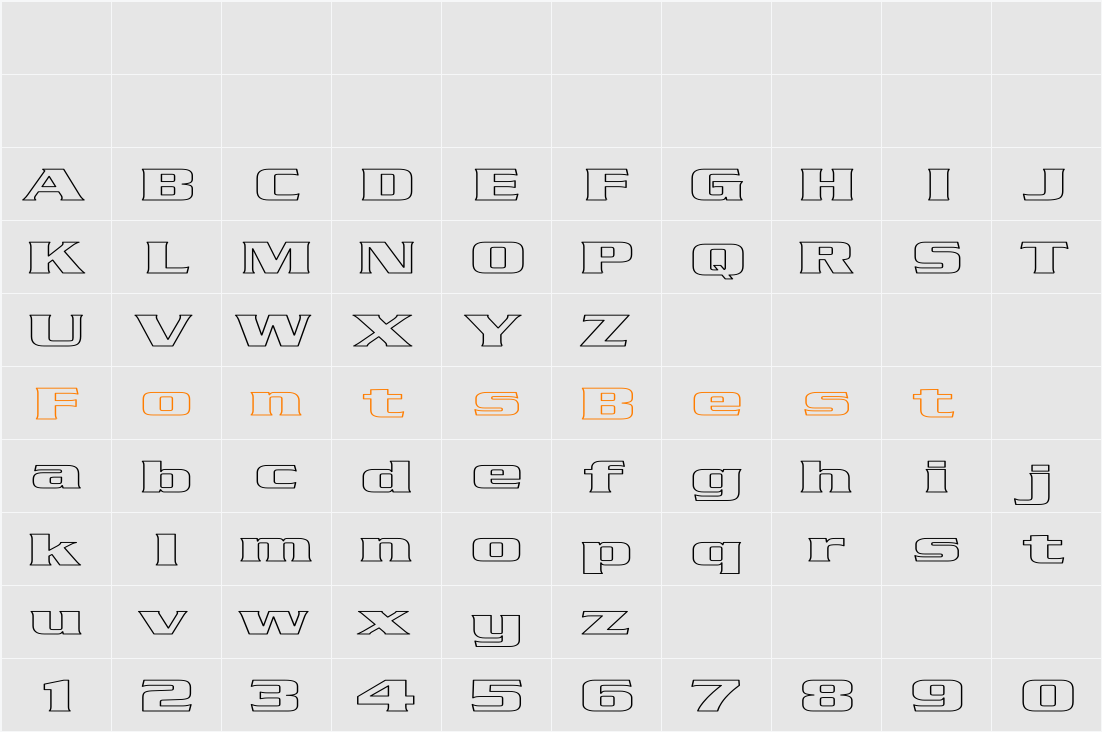 Serpentine-Bold-Bold HE Character Map