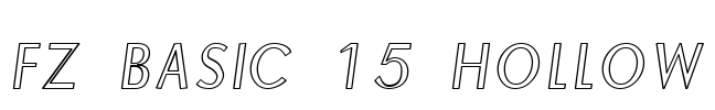 FZ BASIC 15 HOLLOW Font Image