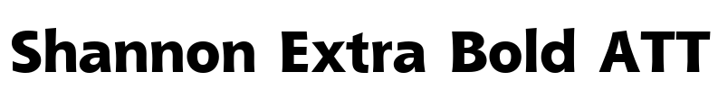 Shannon Extra Bold ATT