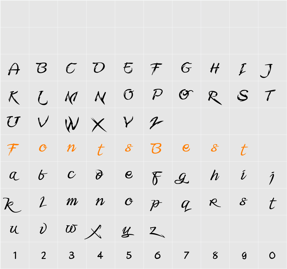 Fmiring Campotype One Character Map
