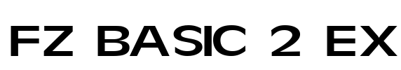 FZ BASIC 2 EX Font Image