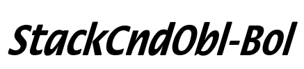 StackCndObl-Bol Font Image