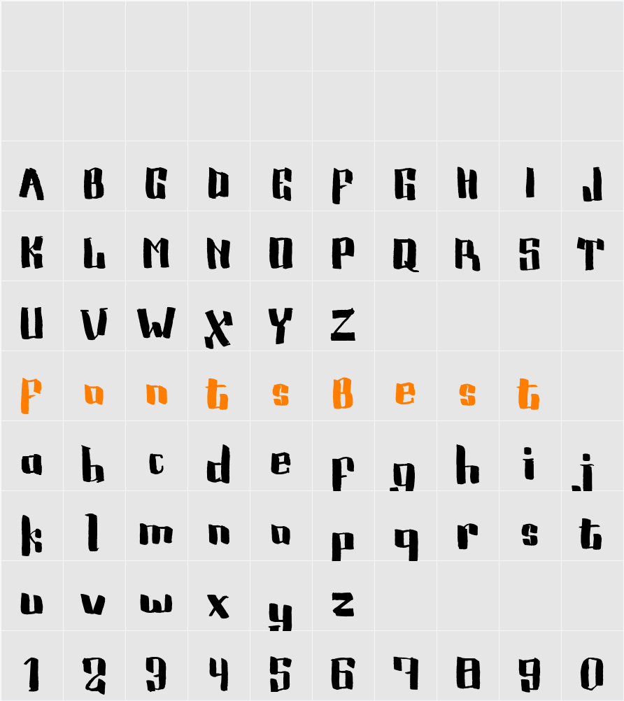 Rockyboard Character Map