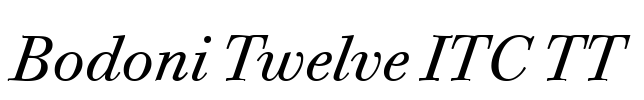 Bodoni Twelve ITC TT Font Image