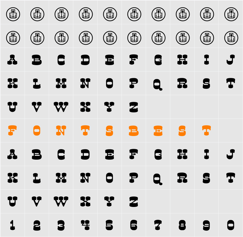 Dude Patsy Character Map