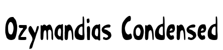 Ozymandias Condensed Font Image