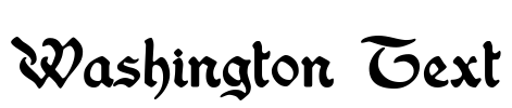 Washington Text Font Image