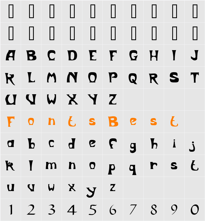 PeppertreeSSK Character Map