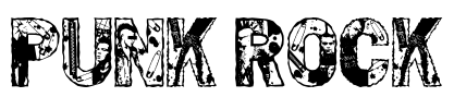 PUNK ROCK Font Image